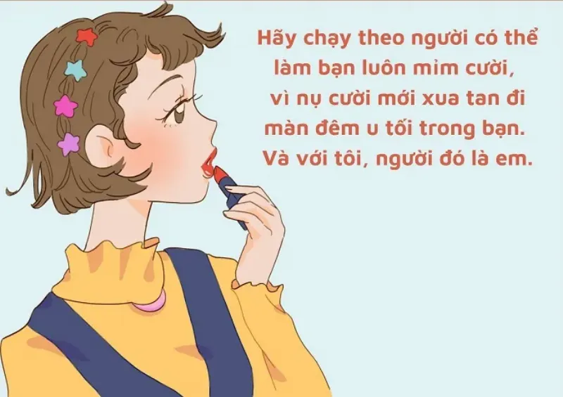 Cô gái cười tươi