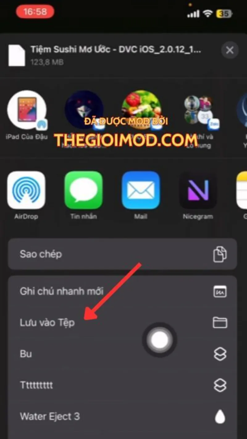 Lưu file IPA Tiệm Sushi Mơ Ước MOD