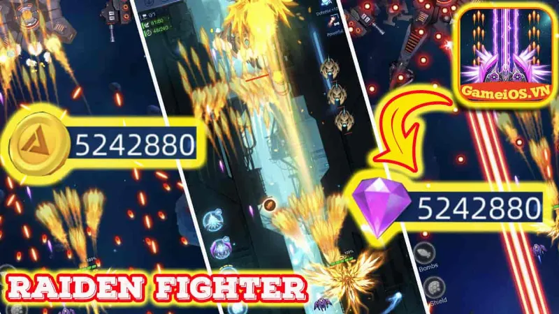 Raiden Fighter Alien Shooter hack tiền