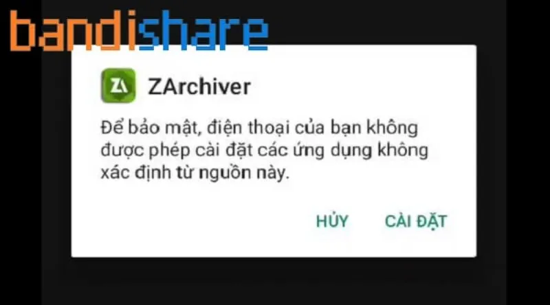 Xác nhận cài đặt